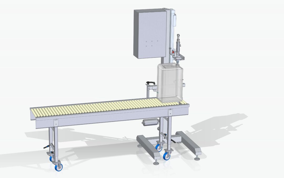 Semi-automatic jerrycan filler for ecological cleaning products